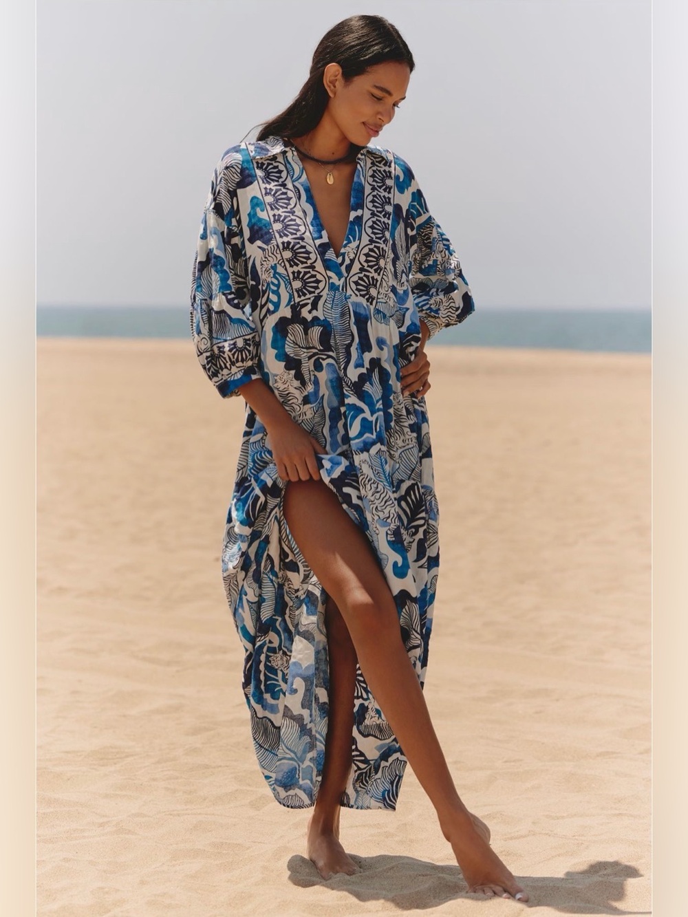 Anthropologie The Carolita Printed Tiered Shirt Dress NWT